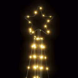 vidaXL LED Christmas Tree 363 LEDs Warm White 182 cm waterfall Xmas tree light - Additional view 9
