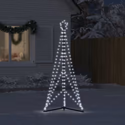 vidaXL LED Christmas Tree 363 LEDs Cold White 182 cm waterfall Xmas tree light