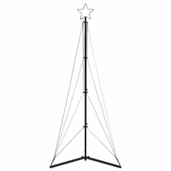 vidaXL LED Christmas Tree 363 LEDs Cold White 182 cm waterfall Xmas tree light