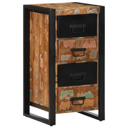 vidaXL Drawer Cabinet Hall Filing Cabinet Drawer Chest Solid Wood Reclaimed - multicolour