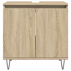 vidaXL Bathroom Furniture Set 3 Piece Sink Cabinet Sonoma Oak Engineered Wood - Additional view 4