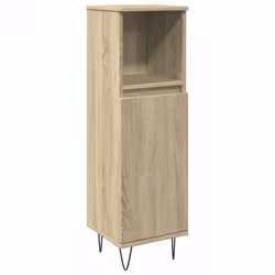 vidaXL Bathroom Furniture Set 3 Piece Sink Cabinet Sonoma Oak Engineered Wood - Additional view 5