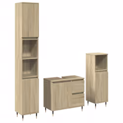 VidaXL 3307676, Oak, Wood, 650 mm, 330 mm, 600 mm, 3 pc(s)