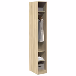 vidaXL Wardrobe Clothing Storage Hanger Clothes Cabinet Closet Engineered Wood - sonoma oak