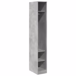 vidaXL Wardrobe Clothing Storage Hanger Clothes Cabinet Closet Engineered Wood - concrete grey