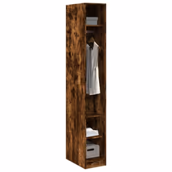 vidaXL Wardrobe Clothing Storage Hanger Clothes Cabinet Closet Engineered Wood - smoked oak
