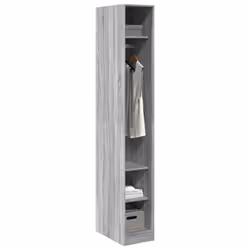 vidaXL Wardrobe Clothing Storage Hanger Clothes Cabinet Closet Engineered Wood - grey sonoma