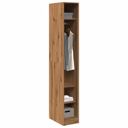 vidaXL Wardrobe Clothing Storage Hanger Clothes Cabinet Closet Engineered Wood - oak - Additional view 2
