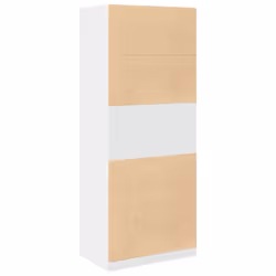 vidaXL Wardrobe Clothing Storage Hanger Clothes Cabinet Closet Engineered Wood - white, 80 x 50 x 200 cm/ 3 shelves piece - Additional view 5