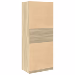 vidaXL Wardrobe Clothing Storage Hanger Clothes Cabinet Closet Engineered Wood - sonoma oak, 80 x 50 x 200 cm/ 3 shelves piece - Additional view 5