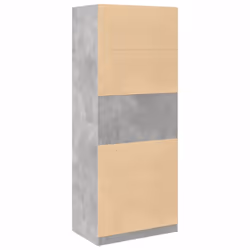vidaXL Wardrobe Clothing Storage Hanger Clothes Cabinet Closet Engineered Wood - concrete grey, 80 x 50 x 200 cm/ 3 shelves piece - Additional view 5
