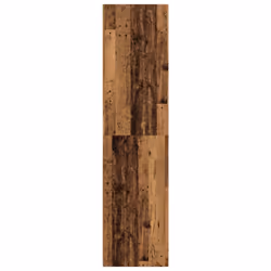 vidaXL Wardrobe Clothing Storage Hanger Clothes Cabinet Closet Engineered Wood - old wood, 80 x 50 x 200 cm/ 3 shelves piece - Additional view 4