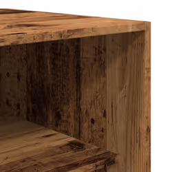 vidaXL Wardrobe Clothing Storage Hanger Clothes Cabinet Closet Engineered Wood - old wood, 80 x 50 x 200 cm/ 3 shelves piece - Additional view 6