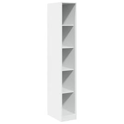 vidaXL Wardrobe Clothing Storage Hanger Clothes Cabinet Closet Engineered Wood - white, 30 x 50 x 200 cm/ 4 shelves piece