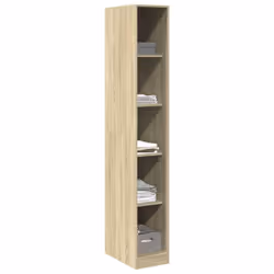 vidaXL Wardrobe Clothing Storage Hanger Clothes Cabinet Closet Engineered Wood - sonoma oak, 30 x 50 x 200 cm/ 4 shelves piece - Additional view 2