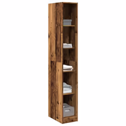 vidaXL Wardrobe Clothing Storage Hanger Clothes Cabinet Closet Engineered Wood - old wood, 30 x 50 x 200 cm/ 4 shelves piece - Additional view 2