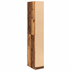 vidaXL Wardrobe Clothing Storage Hanger Clothes Cabinet Closet Engineered Wood - old wood, 30 x 50 x 200 cm/ 4 shelves piece - Additional view 5