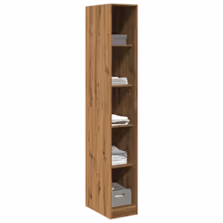 vidaXL Wardrobe Clothing Storage Hanger Clothes Cabinet Closet Engineered Wood - oak, 30 x 50 x 200 cm/ 4 shelves piece - Additional view 2