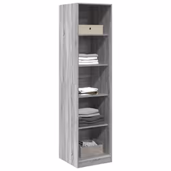 vidaXL Wardrobe Clothing Storage Hanger Clothes Cabinet Closet Engineered Wood - grey sonoma, 50 x 50 x 200 cm/ 4 shelves piece - Additional view 2