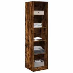 vidaXL Wardrobe Clothing Storage Hanger Clothes Cabinet Closet Engineered Wood - old wood, 50 x 50 x 200 cm/ 4 shelves piece - Additional view 2