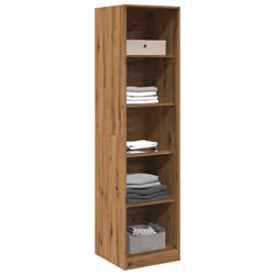 vidaXL Wardrobe Clothing Storage Hanger Clothes Cabinet Closet Engineered Wood - oak, 50 x 50 x 200 cm/ 4 shelves piece - Additional view 2