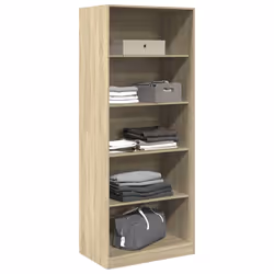 vidaXL Wardrobe Clothing Storage Hanger Clothes Cabinet Closet Engineered Wood - sonoma oak, 80 x 50 x 200 cm/ 4 shelves piece - Additional view 2