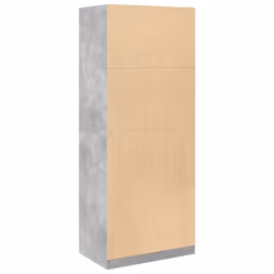 vidaXL Wardrobe Clothing Storage Hanger Clothes Cabinet Closet Engineered Wood - concrete grey, 80 x 50 x 200 cm/ 4 shelves piece - Additional view 5