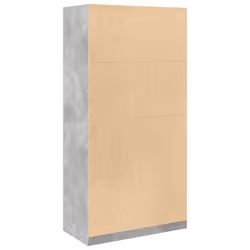 vidaXL Wardrobe Clothing Storage Hanger Clothes Cabinet Closet Engineered Wood - concrete grey, 100 x 50 x 200 cm/ 4 shelves piece - Additional view 5