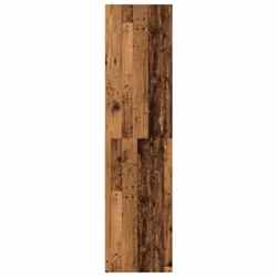 vidaXL Wardrobe Clothing Storage Hanger Clothes Cabinet Closet Engineered Wood - old wood, 100 x 50 x 200 cm/ 4 shelves piece - Additional view 4