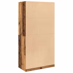 vidaXL Wardrobe Clothing Storage Hanger Clothes Cabinet Closet Engineered Wood - old wood, 100 x 50 x 200 cm/ 4 shelves piece - Additional view 5
