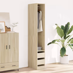 vidaXL Wardrobe Closet Clothes Storage Organiser Sonoma Oak Engineered Wood