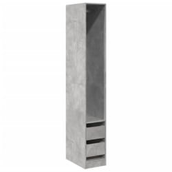 vidaXL Wardrobe Closet Clothes Storage Organiser Concrete Grey Engineered Wood