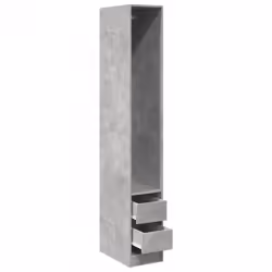 vidaXL Wardrobe Closet Clothes Storage Organiser Concrete Grey Engineered Wood - Additional view 4