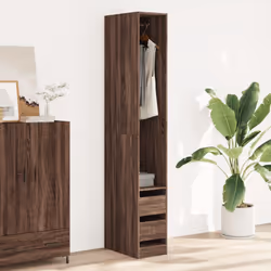 vidaXL Wardrobe Closet Clothes Storage Organiser Brown Oak Engineered Wood