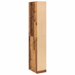 vidaXL Wardrobe Clothing Storage Hanger Clothes Cabinet Closet Engineered Wood - old wood, 30 x 50 x 200 cm/ 2 drawers piece - Additional view 6