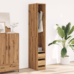 vidaXL Wardrobe Closet Clothes Storage Organiser Artisian Oak Engineered Wood