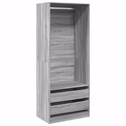vidaXL Wardrobe Clothing Storage Hanger Clothes Cabinet Closet Engineered Wood - grey sonoma