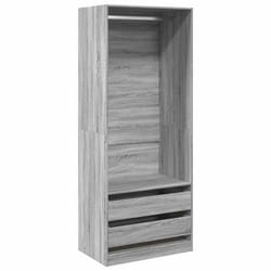 vidaXL Wardrobe Clothing Storage Hanger Clothes Cabinet Closet Engineered Wood - grey sonoma