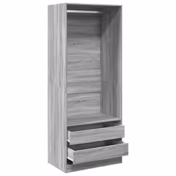 vidaXL Wardrobe Clothing Storage Hanger Clothes Cabinet Closet Engineered Wood - grey sonoma - Additional view 4