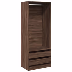 vidaXL Wardrobe Clothing Storage Hanger Clothes Cabinet Closet Engineered Wood - brown oak