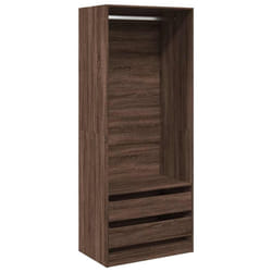 vidaXL Wardrobe Clothing Storage Hanger Clothes Cabinet Closet Engineered Wood - brown oak