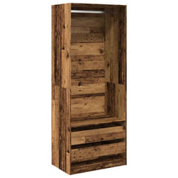 vidaXL Wardrobe Clothing Storage Hanger Clothes Cabinet Closet Engineered Wood - old wood