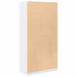 vidaXL Wardrobe Clothing Storage Hanger Clothes Cabinet Closet Engineered Wood - white, 100 x 50 x 200 cm/ 2 shelves piece - Additional view 5