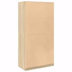 vidaXL Wardrobe Clothing Storage Hanger Clothes Cabinet Closet Engineered Wood - sonoma oak, 100 x 50 x 200 cm/ 2 shelves piece - Additional view 5
