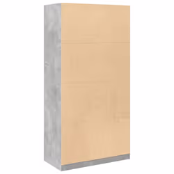 vidaXL Wardrobe Clothing Storage Hanger Clothes Cabinet Closet Engineered Wood - concrete grey, 100 x 50 x 200 cm/ 2 shelves piece - Additional view 5