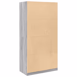 vidaXL Wardrobe Clothing Storage Hanger Clothes Cabinet Closet Engineered Wood - grey sonoma, 100 x 50 x 200 cm/ 2 shelves piece - Additional view 5