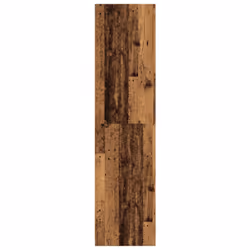 vidaXL Wardrobe Clothing Storage Hanger Clothes Cabinet Closet Engineered Wood - old wood, 100 x 50 x 200 cm/ 2 shelves piece - Additional view 4