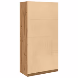 vidaXL Wardrobe Clothing Storage Hanger Clothes Cabinet Closet Engineered Wood - oak, 100 x 50 x 200 cm/ 2 shelves piece - Additional view 5