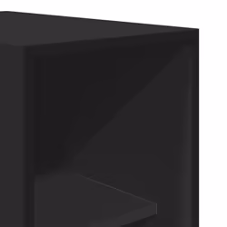 vidaXL Wardrobe Clothing Storage Hanger Clothes Cabinet Closet Engineered Wood - black, 30 x 50 x 200 cm/ 1 shelf piece - Additional view 6