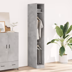 vidaXL Wardrobe Closet Clothes Storage Organiser Concrete Grey Engineered Wood